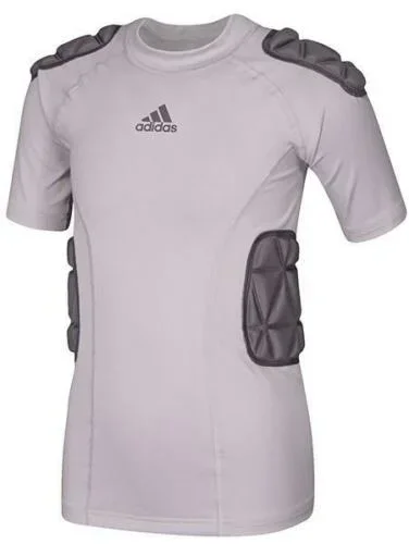 New adidas Youth Techfit Smash 5 Pad Shirt – Junior’s Football Small Gray/Black