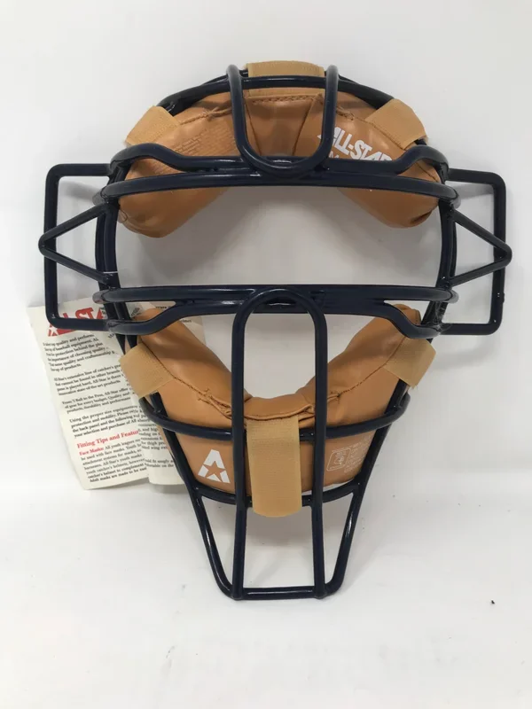 New All-Star Ages 12-16 Baseball/Softball FM11EXT Mask Blk/Tn NOCSAE Certified