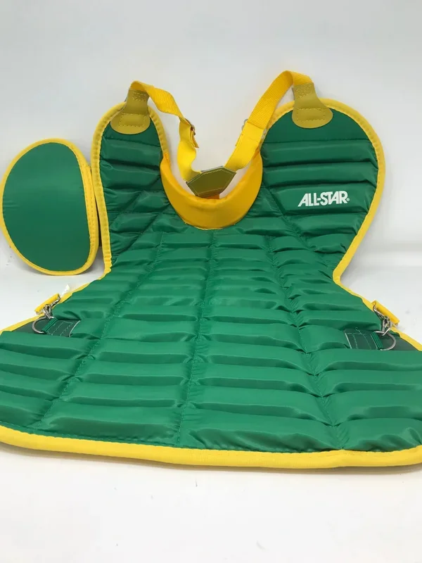 New All-Star Catchers Chest Protector CP22-PRO Adult Green/Yellow
