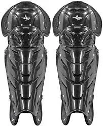 New All-Star Umpire Leg Guards LGU1000S 17″ Black System Seven Baseball