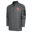 New AntiguaGray/Orange Auburn Tigers Fortune Half-Zip Sweater Mens Large
