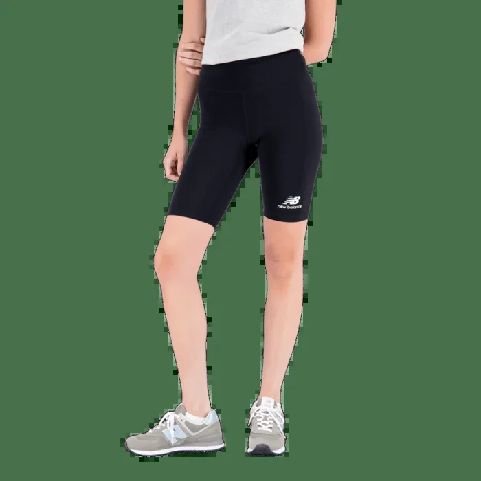 New Balance Women’s Essentials Stacked Logo Cotton Fitted Short
