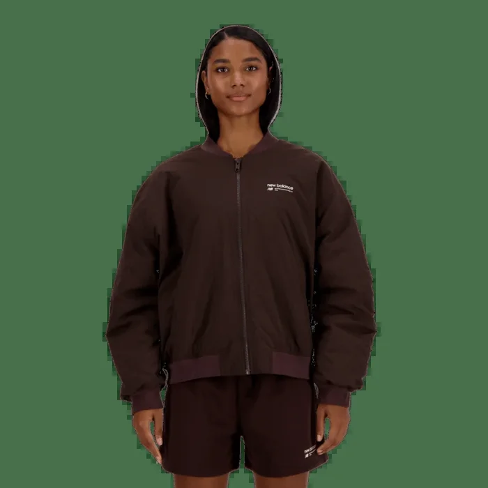 New Balance Women’s Linear Heritage Woven Bomber Jacket