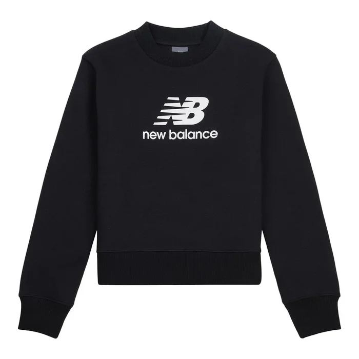 New Balance Youth Brush Back Stacked Logo Crew