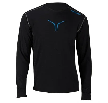 New Bauer Adult Core Sr. Long Sleeve Crew XX-Large Black/Royal 1039199
