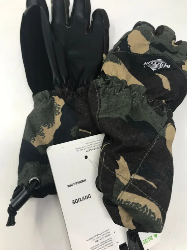 New Burton Kids’ Insulated Warm & Waterproof Gloves Touchscreen Tech Camo Lrg