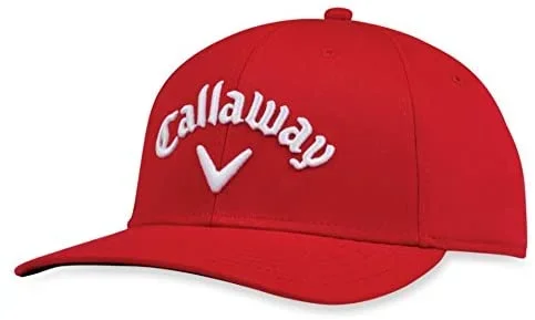 New Callaway Golf 2018 High Crown Adjustable Hat Red/White