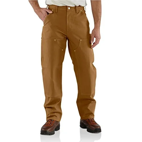 New Carhartt Men’s 33 X 32 Firm Duck Double-Front Work Dungaree Pants Brown