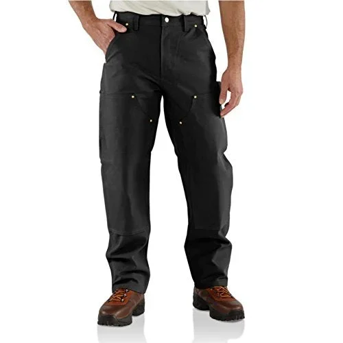 New Carhartt Men’s 38 X 32 Firm Duck Double-Front Work Dungaree Pants Black