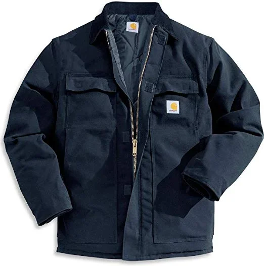 New Carhartt Men’s Big & Tall Arctic Quilt Lined Duck Traditional Coat C003 Navy