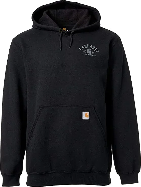 New Carhartt Men’s Large Midweight Chest Graphic Hoodie Black