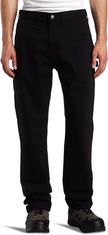 New Carhartt Men’s Relaxed Fit Washed Twill Dungaree Pant Black 34 x 34