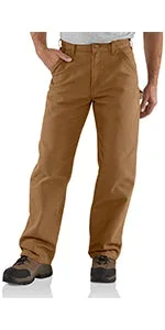 New Carhartt Men’s Relaxed-Fit Washed Twill Dungaree Pant Men 40 x 30 Dark Khakl