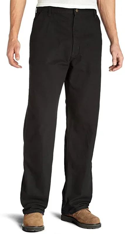 New Carhartt Men’s Washed Duck Work Dungaree Pants Size 44×34 Black 1037755