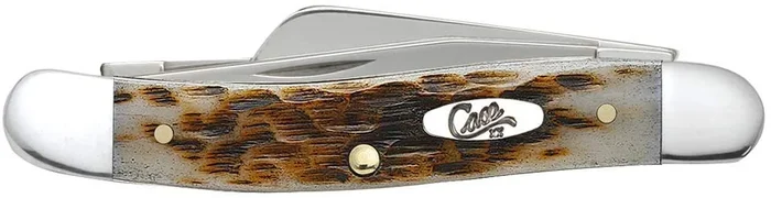 New Case XX WR Pocket Knife Amber Bone Stockman Medium Closed 3 5/8Inch