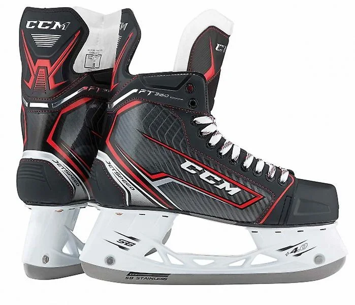 New CCM Jetspeed FT360 Ice Hockey Skates Black/Red Senior 10 D
