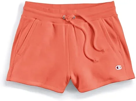 New Champion Life Reverse Weave Shorts Groovy Womens Size Large Papaya