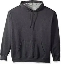 New Champion Men’s Powerblend Fleece Hoodie, C Logo Large Granite Hether