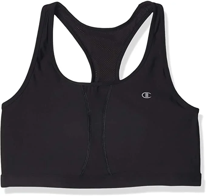 New Champion Women’s Plus-Size Vented Compression Sports Bra X-Large Black