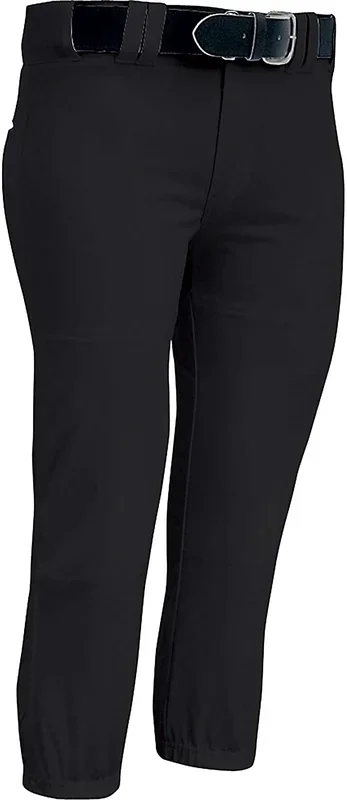 New CHAMPRO Girls Fastpitch Pant Solid Softball Pant X-Large Black