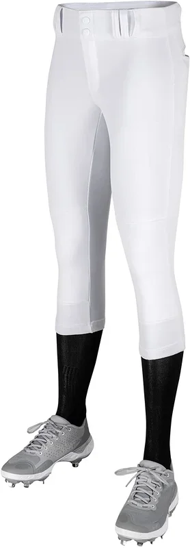 New CHAMPRO Girls Tournament Traditional Low-Rise Polyester Softball Pant XL Wht