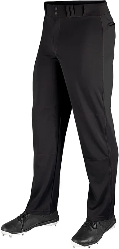 New CHAMPRO Men’s MVP Open Bottom Relaxed Fit Baseball Pants Black Large