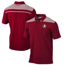 New Columbia Omni-Wick NCAA Florida State University Utility Polo Red Size Small