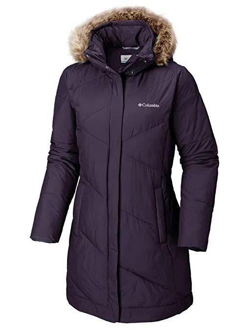 New Columbia Women’s Snow Eclipse Mid Jacket Plum XL Water and Stain Repellent