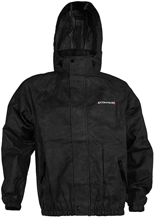 New Compass 360 Advantage Tek Non-Woven Rain Jacket Waterproof Medium Black