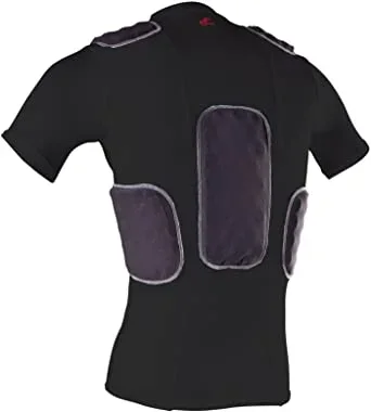 New Cramer Mens Lightning 5 Pad Football Shirt XX-Large Black/Grey