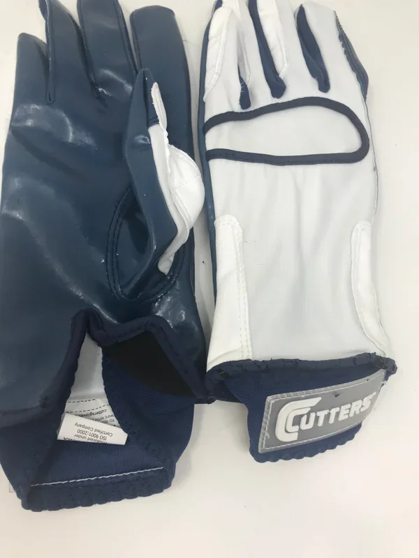 New Cutters 017X Pro-Fit Receivers Football Gloves Small Navy/White