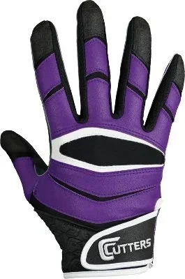 New Cutters Gloves Adult C-TACK Revolution Football Gloves Medium Ppl/Blk