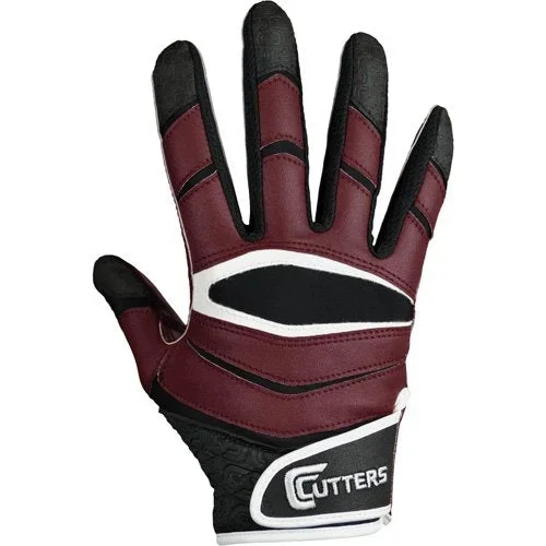 New Cutters Gloves Adult C-TACK Revolution Football Gloves XX-Large Maroon