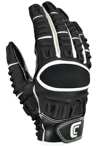 New Cutters Small 017XT The Gamer Football Gloves Black/White