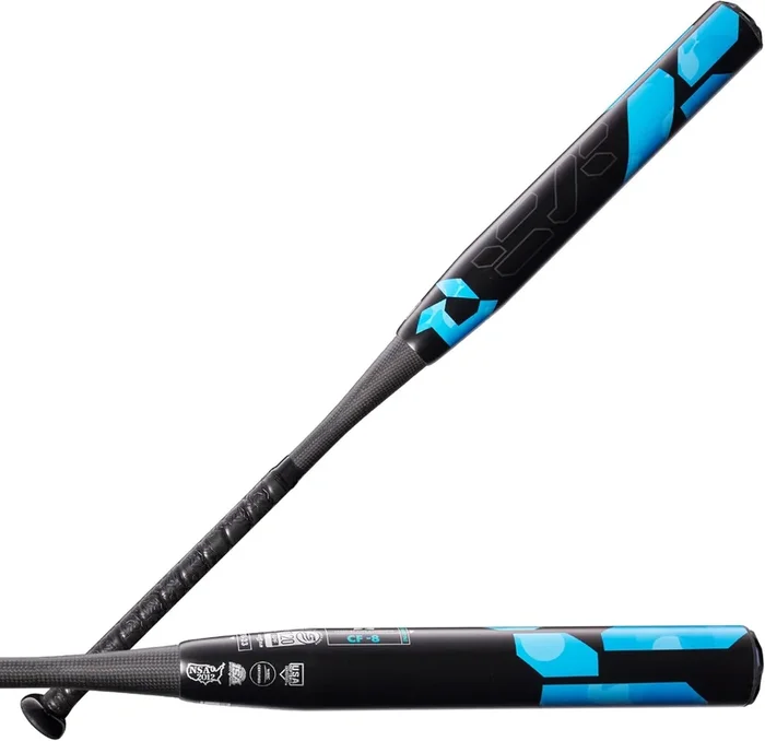 New Demarini Fastpitch Softball Bat Composite Black/Blue Balanced Swing