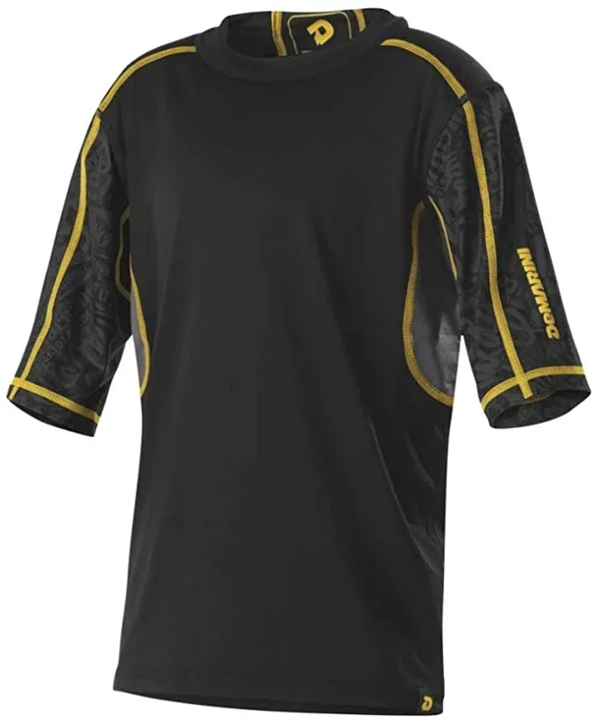 New Demarini Men’s Comotion Mid Sleeve T-Shirt Medium Black/Gray/Gold