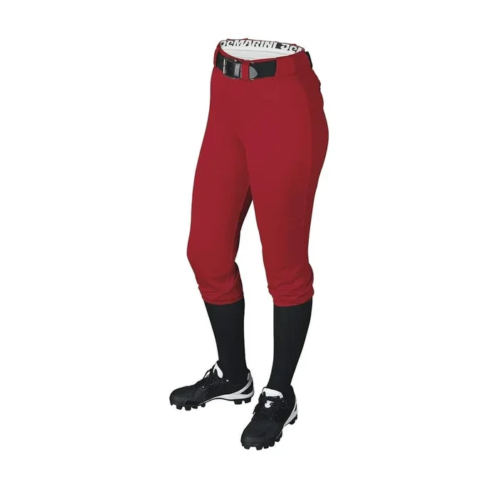 New DeMarini Women’s Standard Fierce Belted Pant Softball Large Red