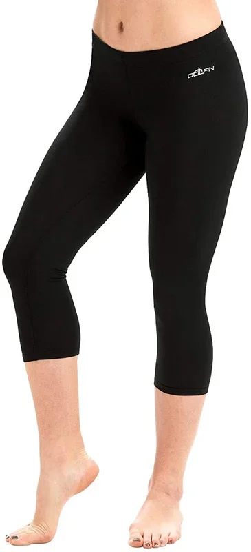 New Dolfin Aquashape Capri Leggings Medium 363AC 790 Black