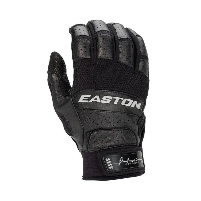 New Easton Adult Large Professional Collection Baseball Batting Gloves Black