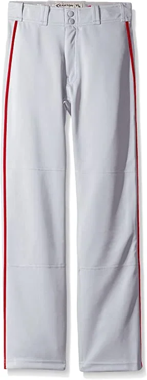 New Easton Baseball Mako 2 Pant Youth Medium Grey/Red Piping