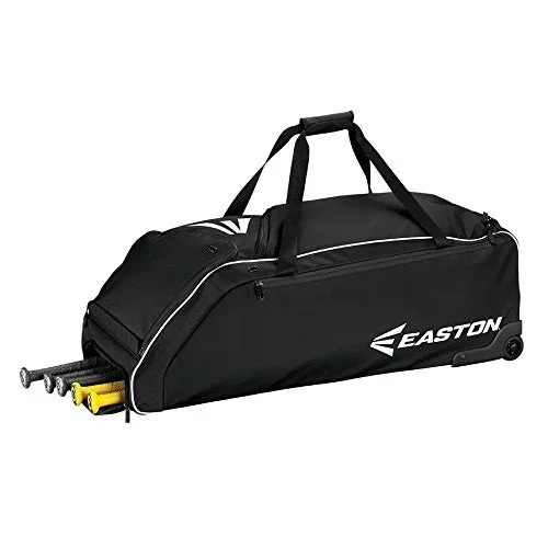New Easton E610W Wheeled Player Bag Baseball Blk/Wht Size: 36″L x 14.5W x 12″L