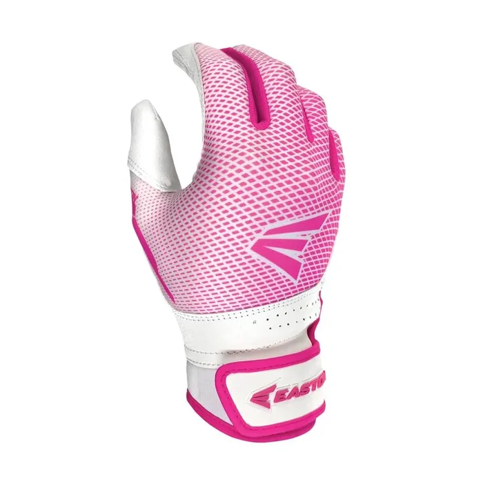 New Easton Hyperlite Fastpitch Batting Gloves Large White/Pink Women’s