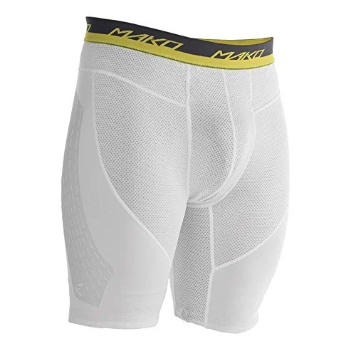 New Easton Men’s Mako Slider Shorts Baseball Pants White/Black/Yellow X-Lg w/Cup