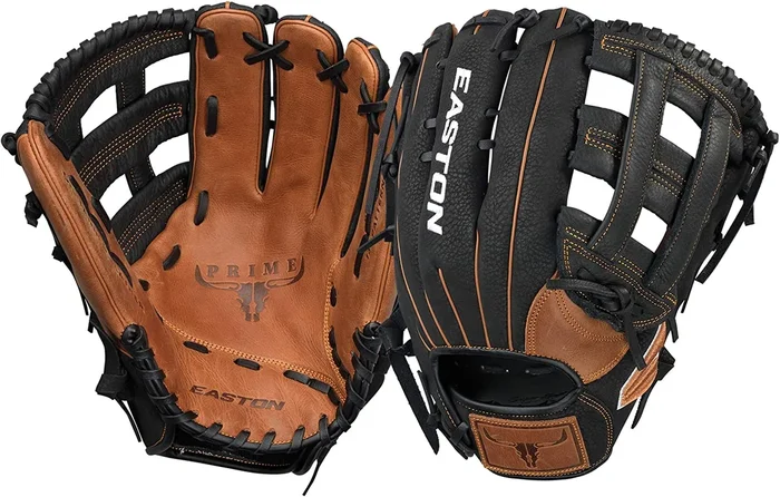 New Easton Prime Series 12.5 Inch PSP125 Slowpitch Softball Glove RHT Black/Brn