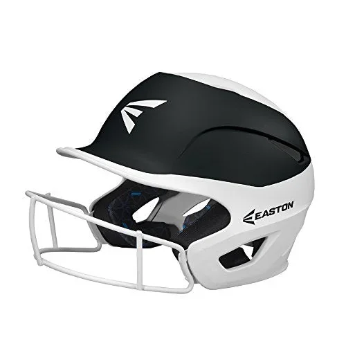 New EASTON PROWESS Fastpitch Softball Batting Helmet w/Mask Blk Matte Two-Tone