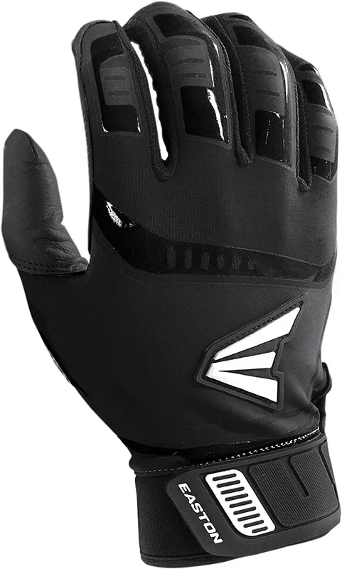 New Easton Walk-Off Adult Baseball Batting Glove White/Silver Large
