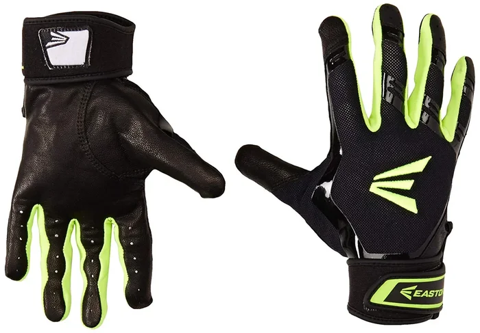 New Easton Women’s Hyperskin HF7 Fastpitch Batting Gloves Black/Green Large