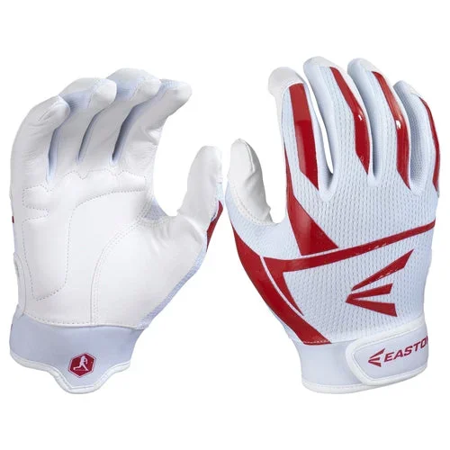 New Easton Women’s Prowess Fastpitch Batting Gloves Size Small White/Red