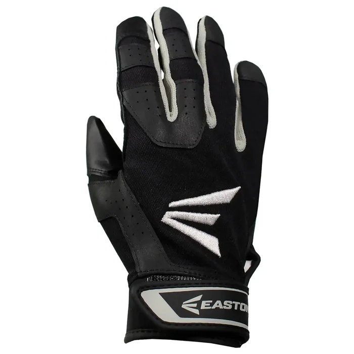New Easton Youth HS3 Large Hyperskin Batting Gloves Black