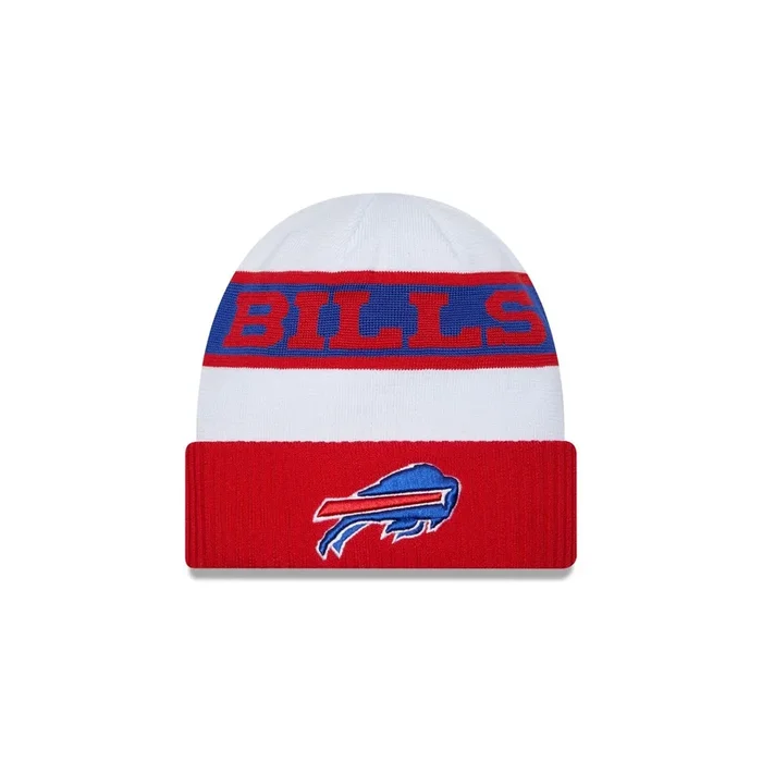 New Era Men’s Buffalo Bills Knit NFLSL 23 Hat – White/Red/Royal